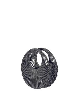 FOREVER NOOR - Sara Jewel Hand Bag - Ash Grey Black