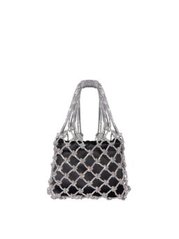 FOREVER NOOR - Satin Mesh Bag - Black
