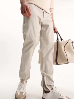 Rare Rabbit - Beige Regular Plain Trouser