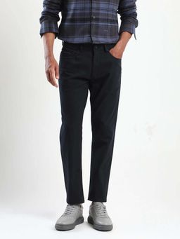 Rare Rabbit - Navy Blue Men Cotton Blend Plain Men Trouser