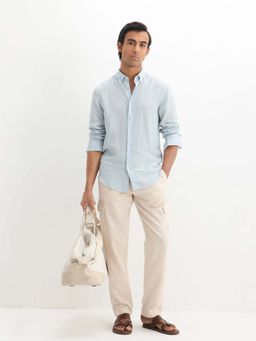 Rare Rabbit - Off White Men Cotton Plain Men