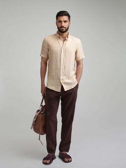 Rare Rabbit - Brown Men Cotton Blend Plain Men