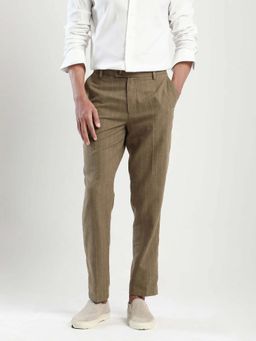 Rare Rabbit - Khaki Men Cotton Blend Striped Men