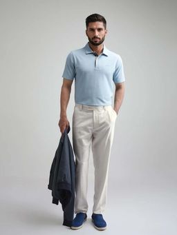 Rare Rabbit - Off White Men Cotton Blend Stripe Men