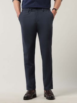 Arrow - Navy Blue Men's Regular Fit Mid Rise Trouser