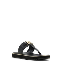 Aldo - Women Black T-Strap Flat Sandals