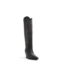 Aldo - Women Other Black Embroidery High Ankle Casual Boots