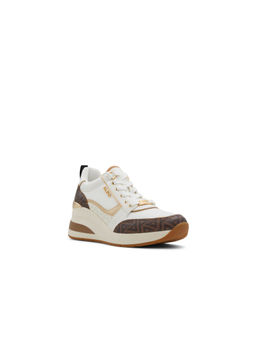 Aldo - Women Dark Brown & White Sneakers