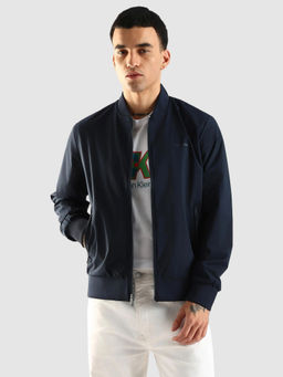 Calvin Klein - Blue Solid Regular Fit Polyester Jacket