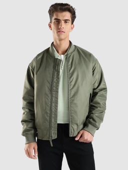 Calvin Klein - Olive Solid Regular Fit Polyamide Jacket
