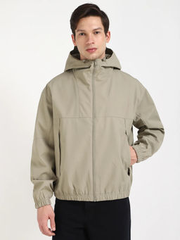 Calvin Klein - Olive Solid Regular Fit Polyester Jacket