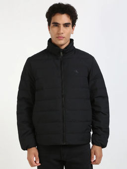 Calvin Klein - Black Solid Regular Fit Polyester Jacket