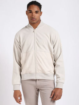 Calvin Klein - Beige Solid Regular Fit Polyester Jacket