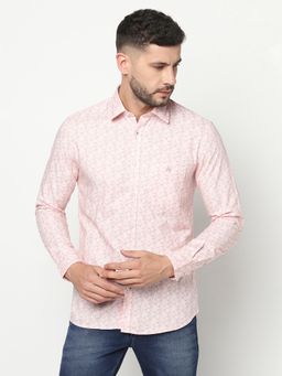 CRIMSOUNE CLUB - Men Pink Abstract Shirt