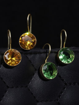 Saraf RS Jewellery - Pack of 2 Gold Plated Combo Drop Earrings