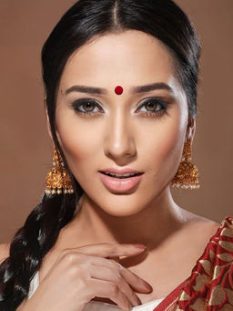 Saraf RS Jewellery - Gold Plated Lakshmi Motif Temple Jhumka Earrings