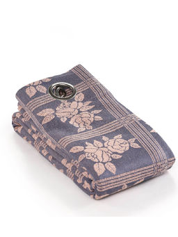 Saral Home - Blue Checkro Cotton Room Darkening Curtain (4X5 Feet)