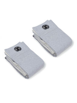 Saral Home - Grey Balanced Cotton Room Darkening Curtains (4X5 Feet)