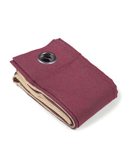 Saral Home - Maroon Balanced Cotton Room Darkening Curtain (4X5 Feet)