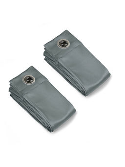 Saral Home - Grey Blackout Velvet Curtains (4X5 Feet)