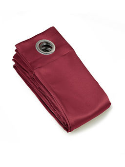 Saral Home - Maroon Blackout Velvet Curtain (4X5 Feet)