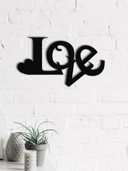 eCraftIndia - "Love" Valentine Theme Black Wood Wall Art Cut out