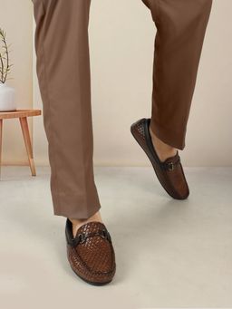 Carlton London - Brown Slip On Round Toe Men Loafers
