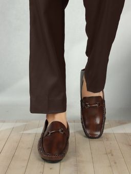 Carlton London - Brown Slip On Round Toe Men Loafers