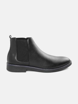Carlton London - Black Round Toe Men Chelsea Boots