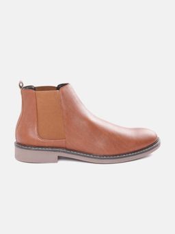 Carlton London - Tan Zip Round Toe Men Chelsea Boots