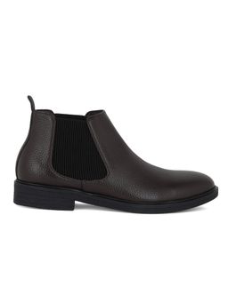 Carlton London - Brown Slip On Round Toe Men Chelsea Boots