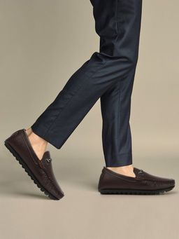 Carlton London - Brown Slip On Round Toe Men Loafers
