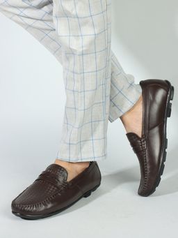Carlton London - Brown Slip On Party Men Loafers