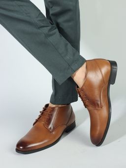 Carlton London - Tan Lace-Ups Men Casual Boots