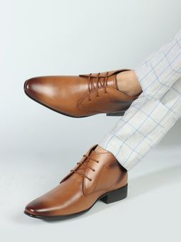 Carlton London - Tan Lace-Ups Men Casual Boots