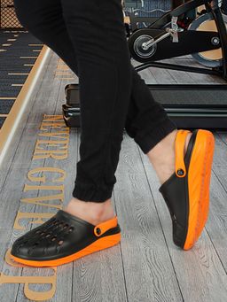 Carlton London - Orange Slip On Men Solid Clogs