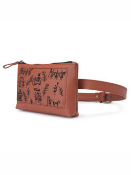 Gonecase - Warli Art Hand Embroidered Waist Belt Bag