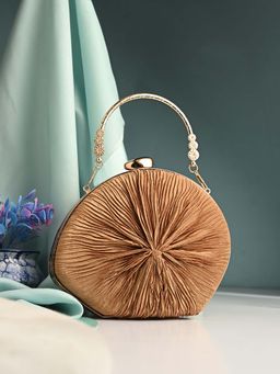 Toobacraft - Handicraft Women Bling Box Clutch Bag DG Wrinkle F Knot Peak