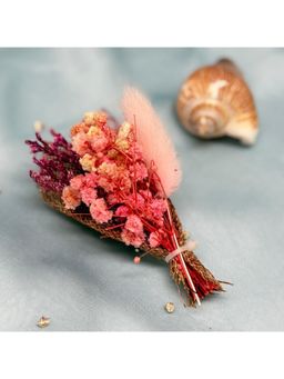 The Tie Hub - Pink & Coral Artificial Flower Boutonniere Lapel Pin