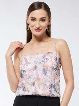 Magre - Pink Bustier Printed Top