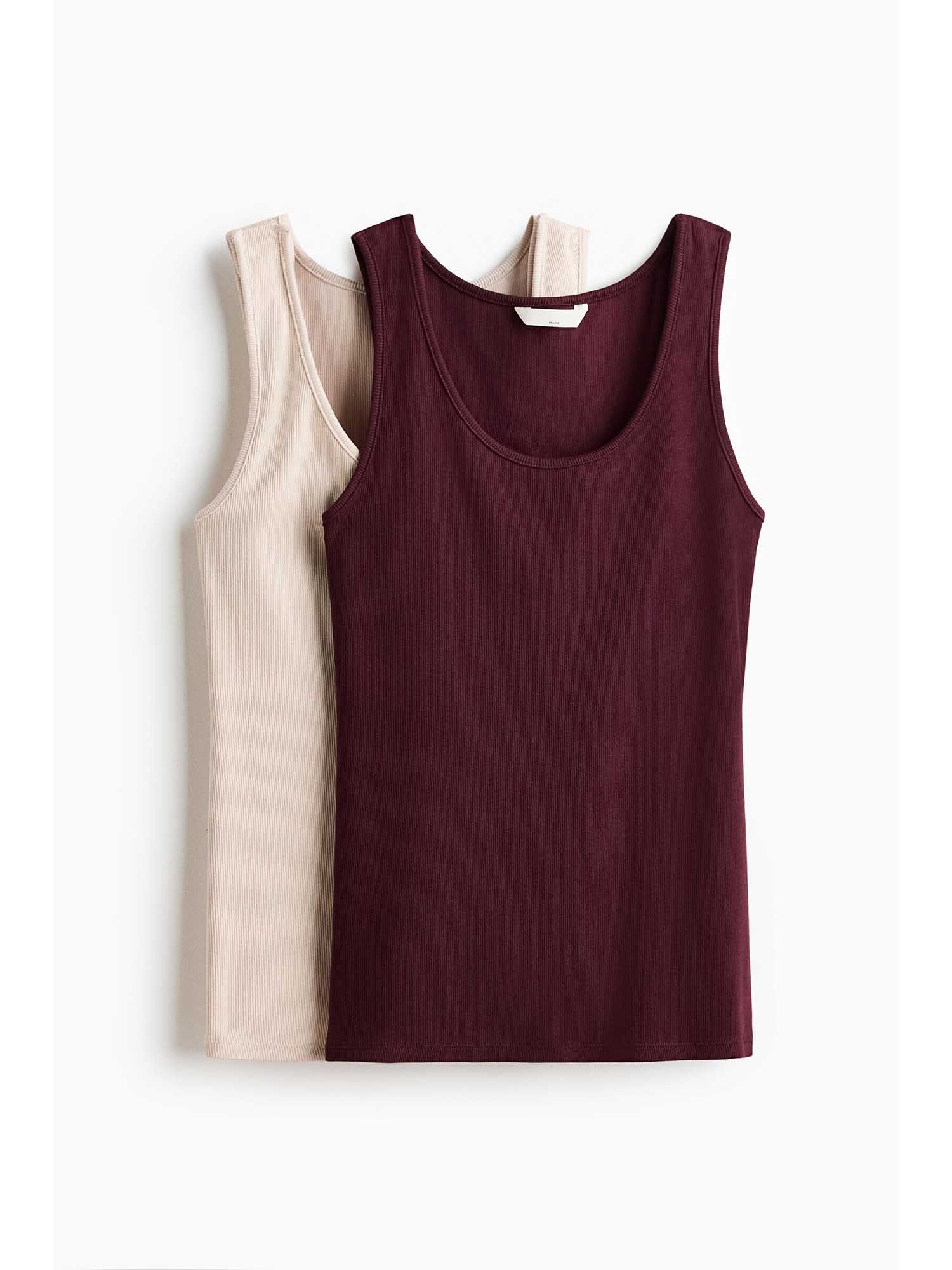 h&m Women Red MAMA 2-Pack Nursing Vest Tops-picture-33