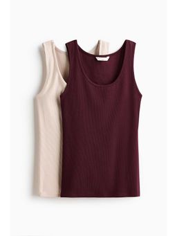 H&M - Women Red MAMA 2-Pack Nursing Vest Tops