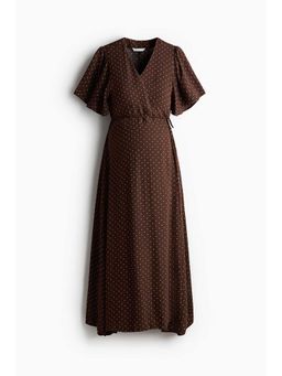 H&M - Women Brown MAMA Nursing Wrap Dress
