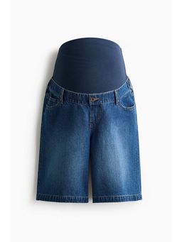 H&M - Women Blue MAMA Denim Bermuda Shorts