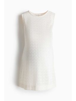 H&M - Women White MAMA Pointelle Jersey Top