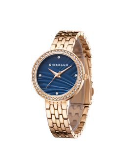 Giordano - Analog Wrist Watch for Women Stylish Metal Strap - Blue (M)