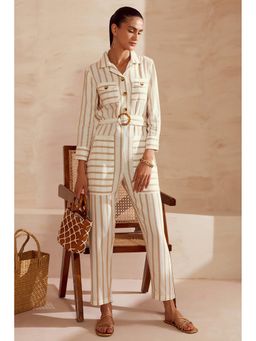 BOHO-CHIC By Sukriti Jain - Stripped Utility Jumpsuit