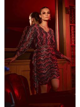 BOHO-CHIC By Sukriti Jain - Red All About Sparkles And Glimmer Top