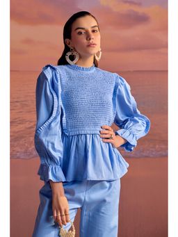 BOHO-CHIC By Sukriti Jain - Blue Cosmos Top