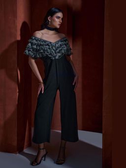 BOHO-CHIC By Sukriti Jain - Metallic Ruffled Jumpsuit